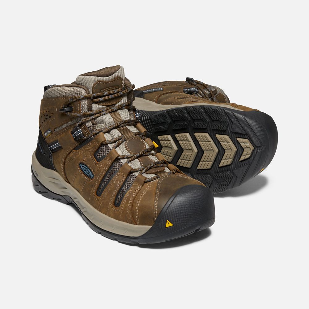 Keen Laarzen Heren Bruin - Flint Ii Waterproof (Steel Toe) - 70935-QJBN